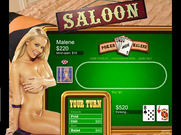 Poker with Malene: Малена поставила киску в покер