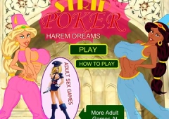 Strip Poker Harem: Покер на раздевание хентай гарема из принцесс